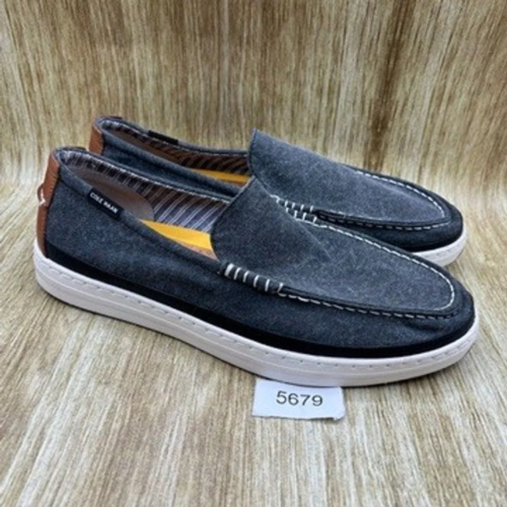 Cole Haan Cloudfeel‎ Weekender Loafer Men's Size 11.5 Gray Canvas Shoes C32223